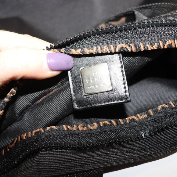 Vintage Fendi Black Nylon Logo Tote Bag - Picture 9 of 10